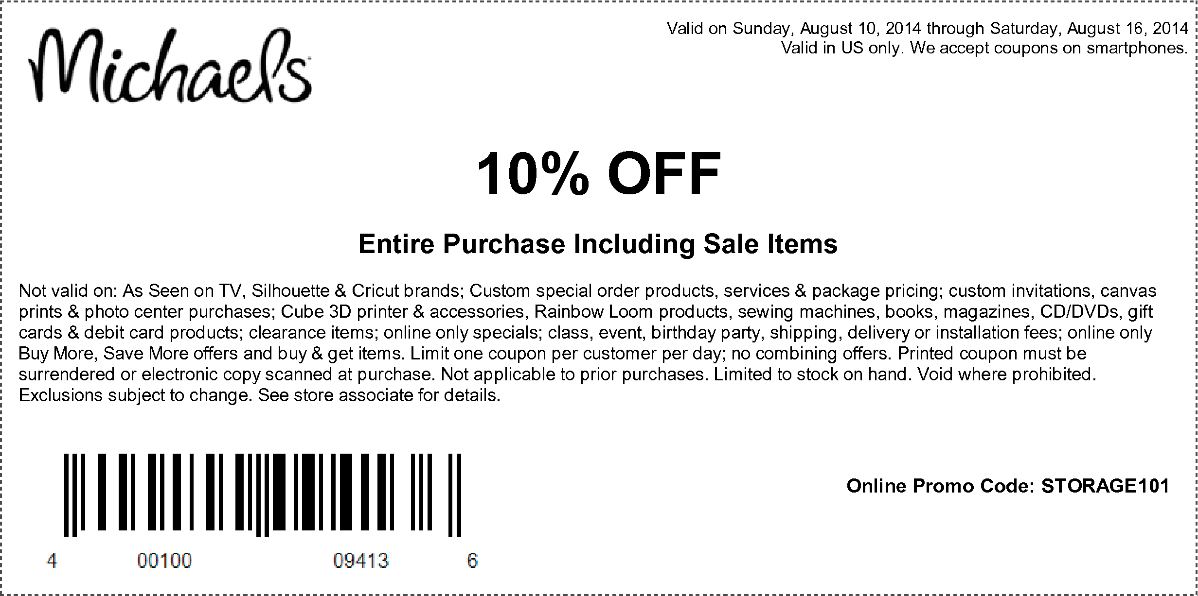 10% OFF Entire Purchase Including Sale Items